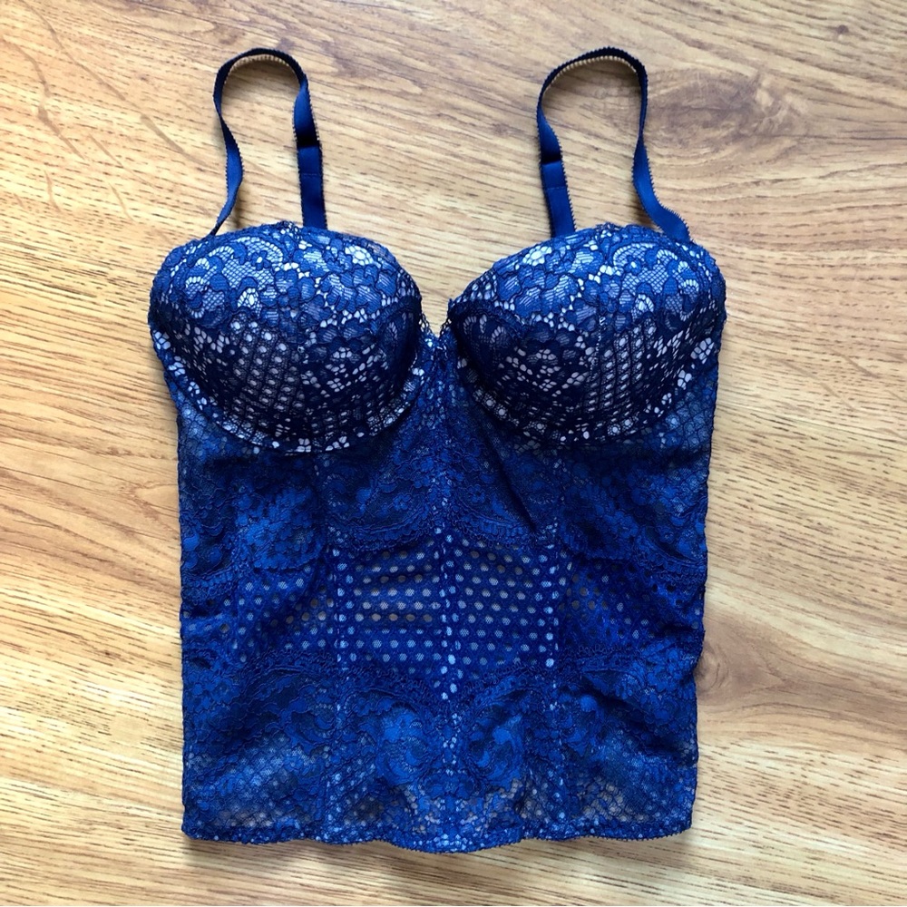 Victoria’s Secret Navy Bustier Corset 34C